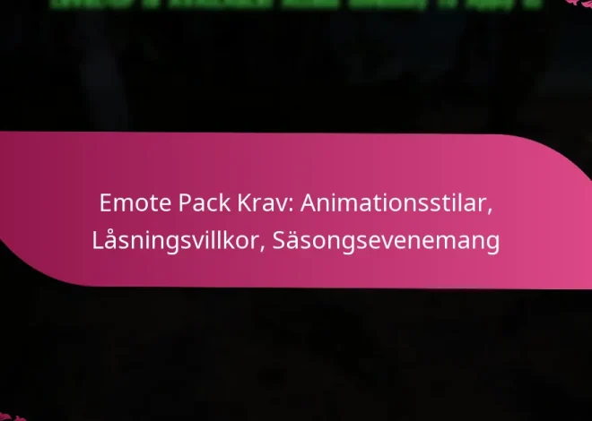 Emote Pack Krav: Animationsstilar, Låsningsvillkor, Säsongsevenemang
