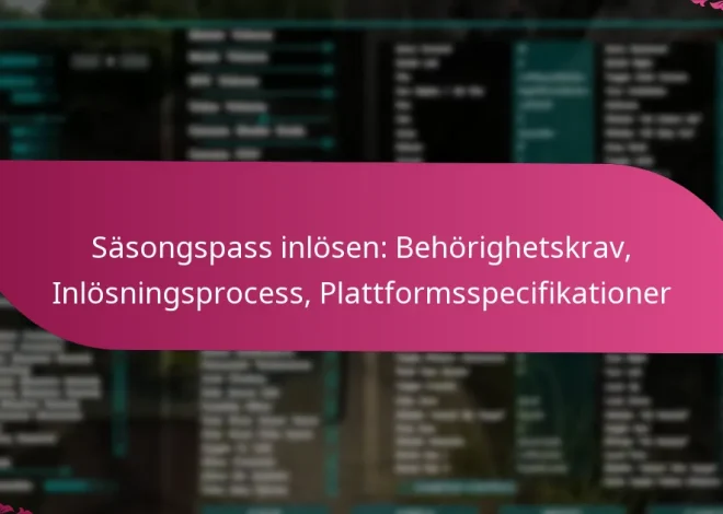 Säsongspass inlösen: Behörighetskrav, Inlösningsprocess, Plattformsspecifikationer