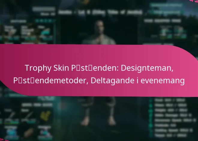 Trophy Skin Påståenden: Designteman, Påståendemetoder, Deltagande i evenemang