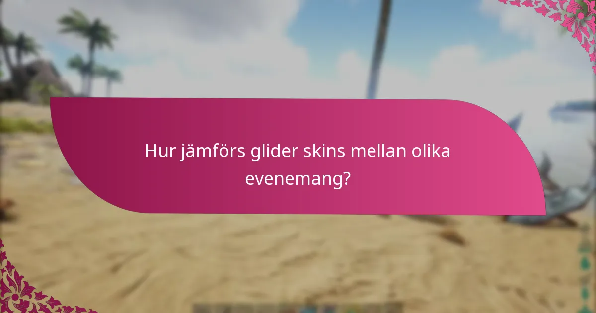 Hur kan jag delta i evenemang för glider skins?