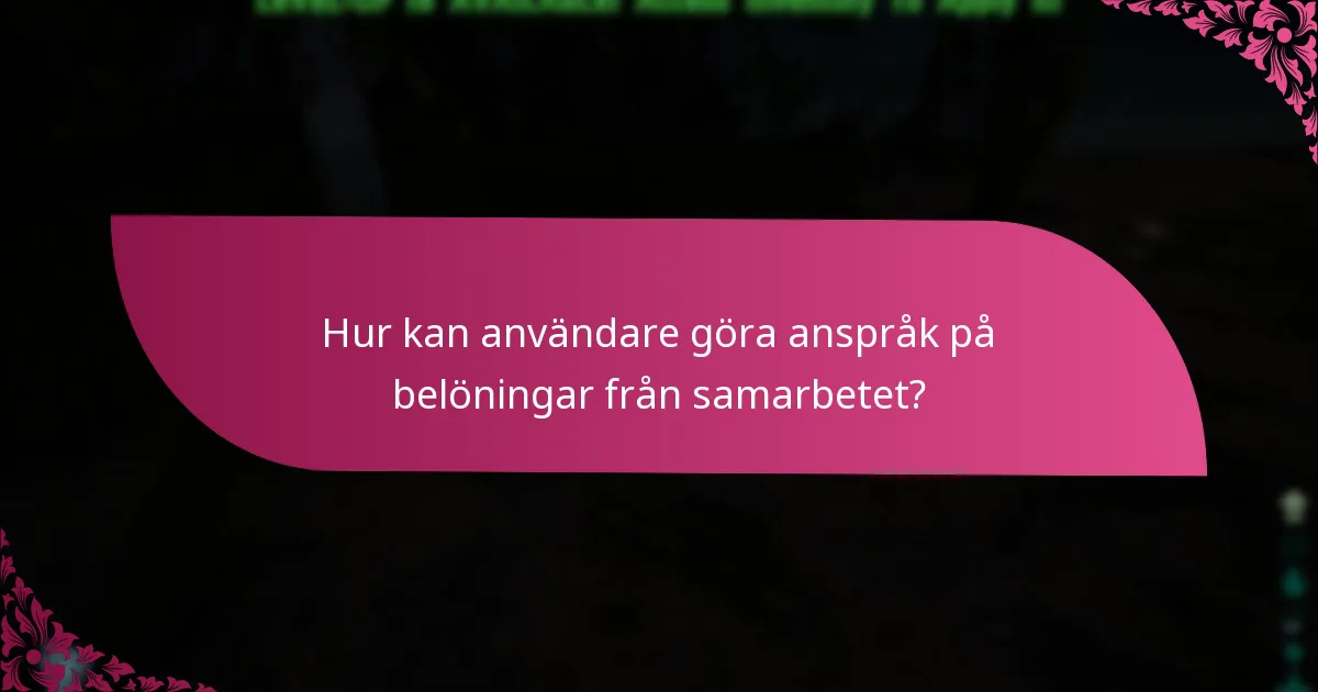 Vad är evenemangsschemat för samarbetet?